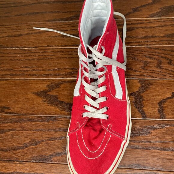 Vans Sk8-Hi Classic Hi Tops Mens 11 Red - Picture 5 of 11